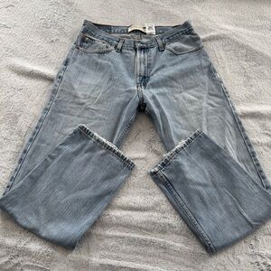 Vintage Levis 505 Jeans Mens W33 x L30 Blue Light Wash Cotton Regular Fit Denim